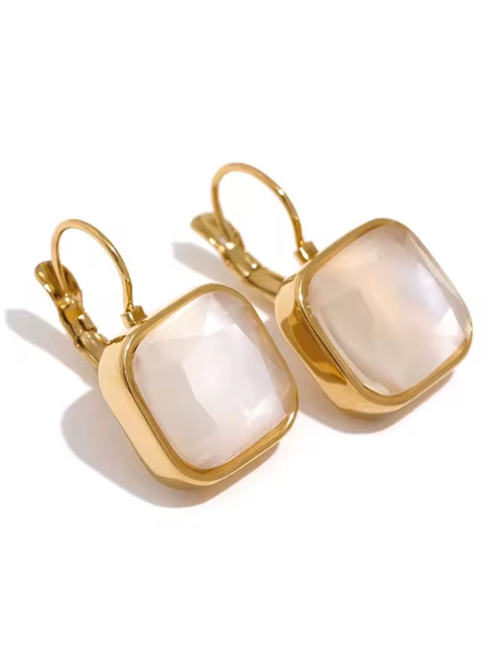 Classic Square Gold Earrings